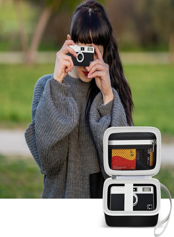 Grapsa Digital Camera Case Compatible with KODAK EKTAR H35 H35N Half Frame Film Camera, Storage Holder Organizer for Kodak Ultra F9 M35 M38 Paper Shoot kamera, 35mm Film Rolls (Box Only) - Black - Image 5